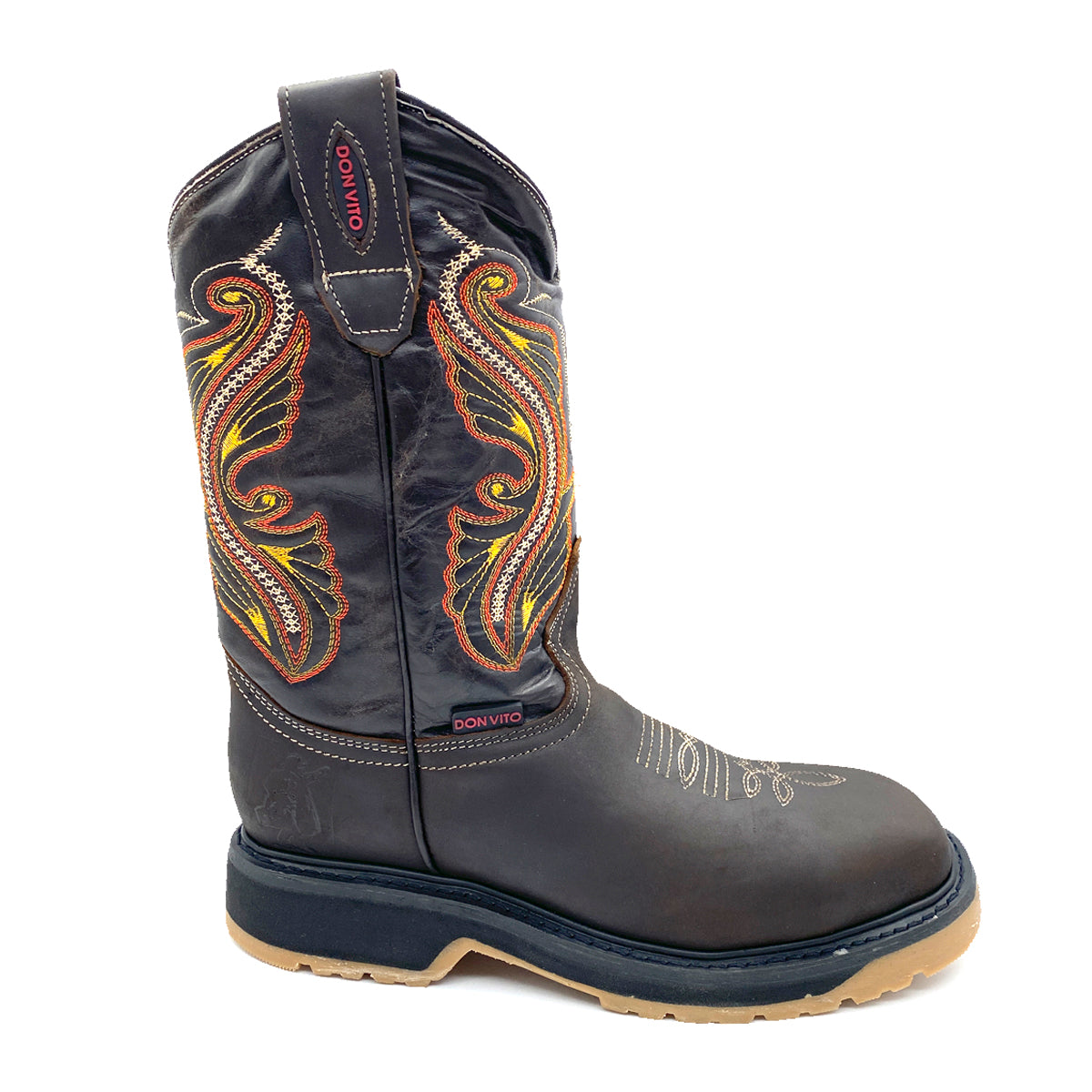 🔥 PHEMUNA – Botas de Trabajo Punta Cuadrada Color Cafe con Casco de Acero 🔥