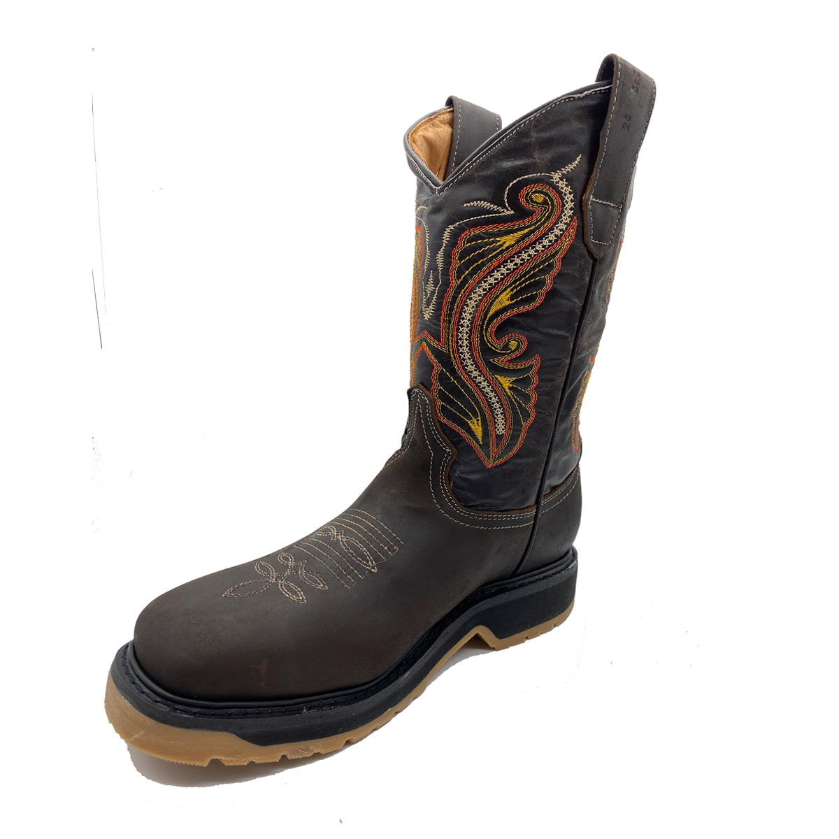 🔥 PHEMUNA – Botas de Trabajo Punta Cuadrada Color Cafe con Casco de Acero 🔥