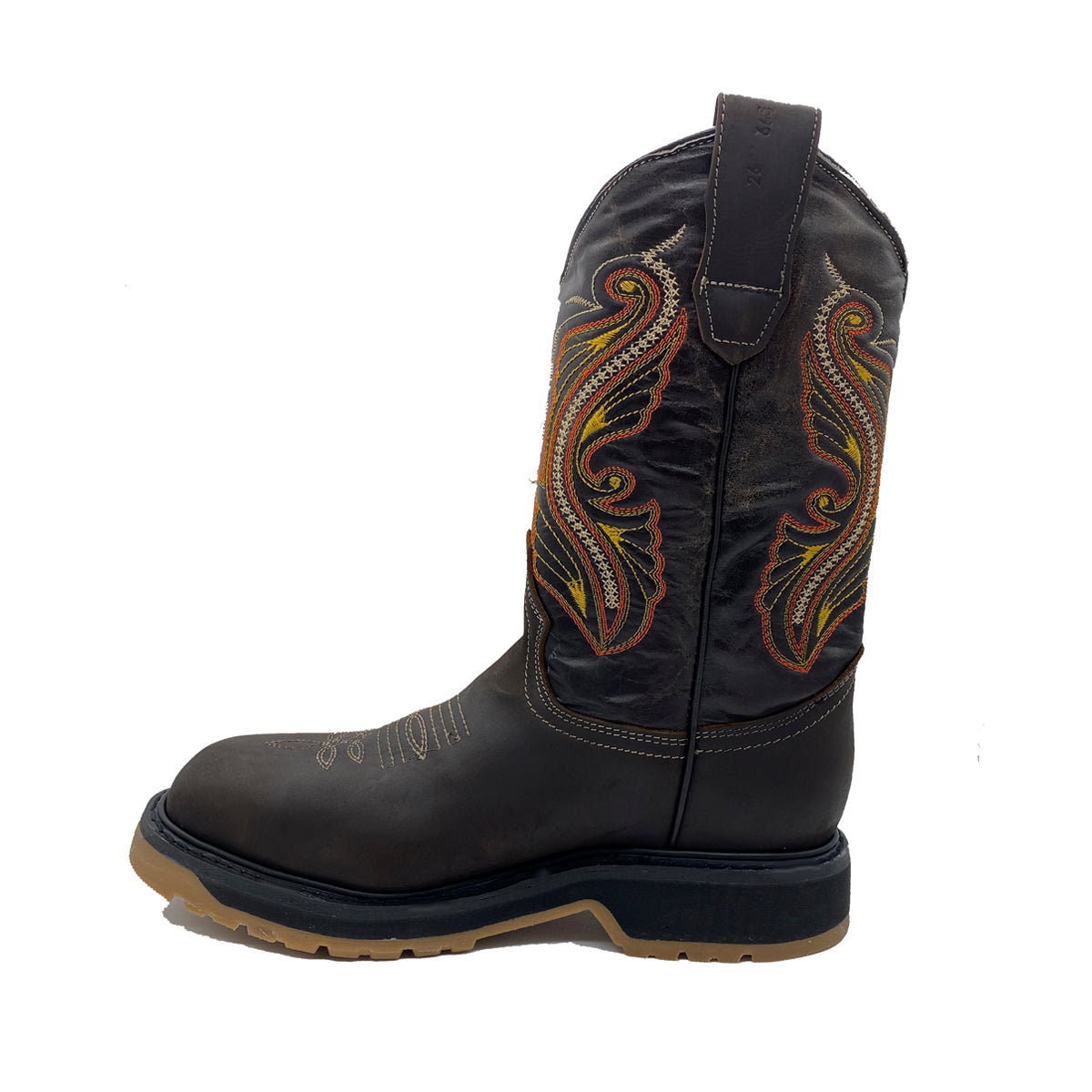 🔥 PHEMUNA – Botas de Trabajo Punta Cuadrada Color Cafe con Casco de Acero 🔥