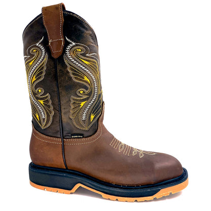 PHEMUNA - Botas De Trabajo Punta Cuadrada Con Casquillon Acero Para Hombre